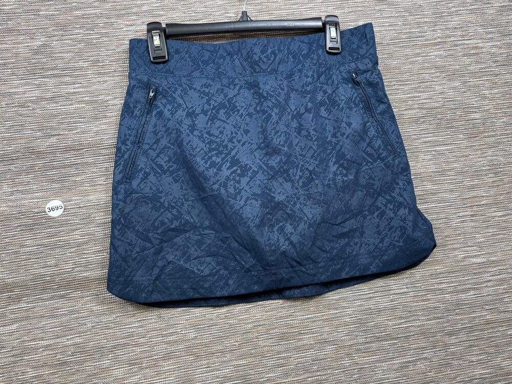 Orvis Skort Womens Small Blue Camouflage Hiking Pull On Lined Pockets Athletic